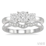 Past Present & Future Lovebright Bridal Diamond Wedding Set