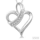 Heart Shape Silver Diamond Fashion Pendant