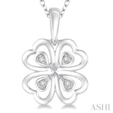 Heart Shape Silver Diamond Fashion Pendant