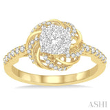 Flower Shape Lovebright Bridal Diamond Engagement Ring