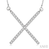 'X' Shape Diamond Fashion Pendant