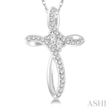 Cross 2 Stone Diamond Fashion Pendant