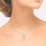 Cross 2 Stone Diamond Fashion Pendant