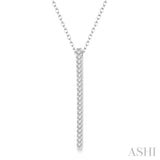 Vertical Bar Layered Diamond Pendant