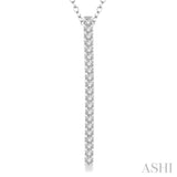 Vertical Bar Layered Diamond Pendant