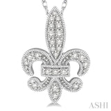 Fleur De Lis Diamond Pendant