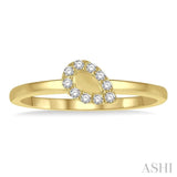 Pear Shape Stackable Diamond Band