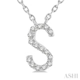 S' Initial Diamond Pendant