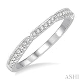 1/5 Ctw Round Cut Diamond Wedding Band in 14K White Gold