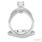 Oval Shape Diamond Wedding Set