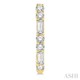 1/3 ctw Baguette and Round Cut Diamond Petite Huggies in 14K Yellow Gold